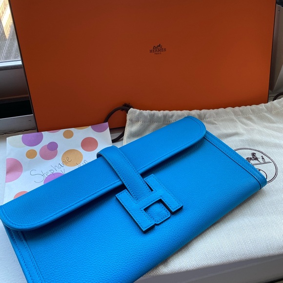 Hermes Handbags - SOLD Hermes Jige Elan Bleu Zanzibar